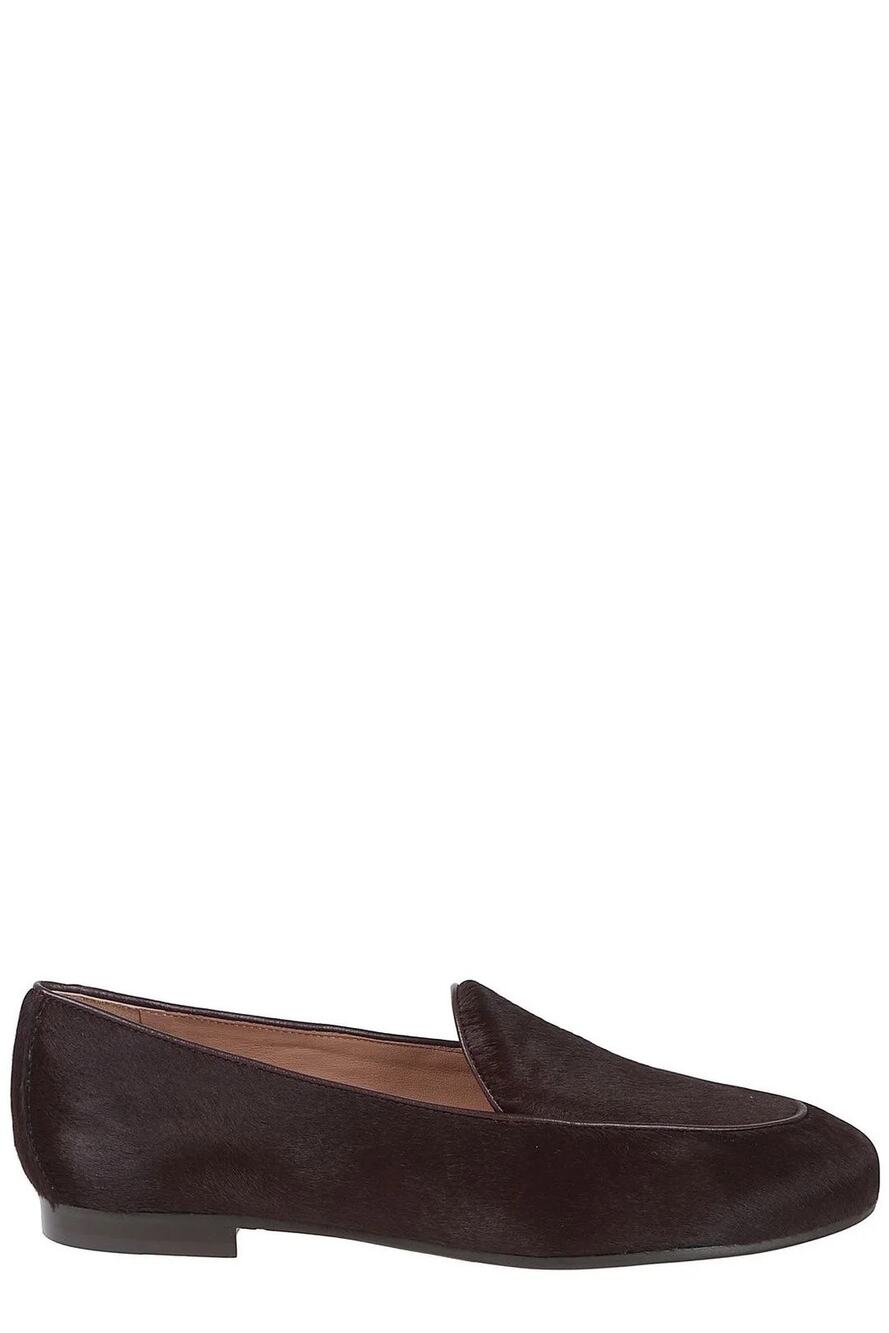 Aquazzura NIB Guanto Pony Hair Slippers in Merlot Size 39